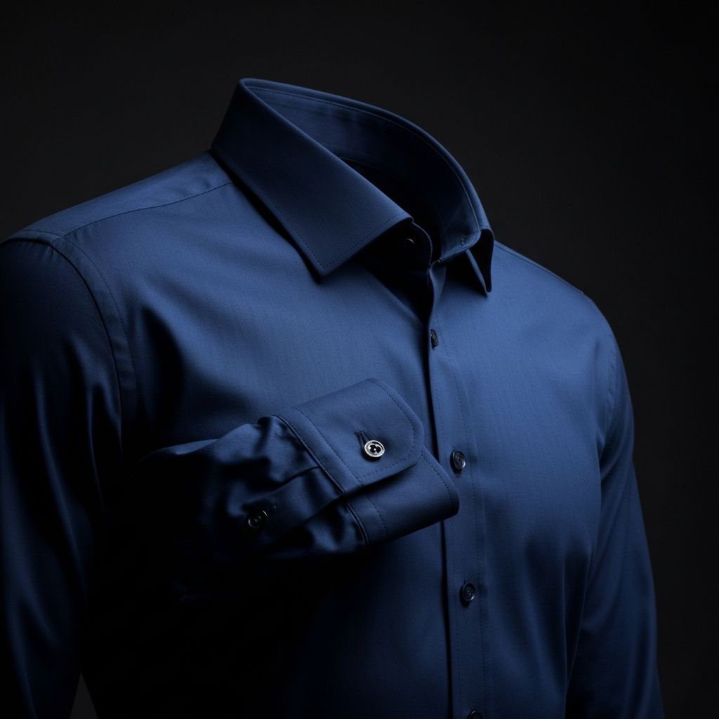 Navy Blue Slim Fit Shirt