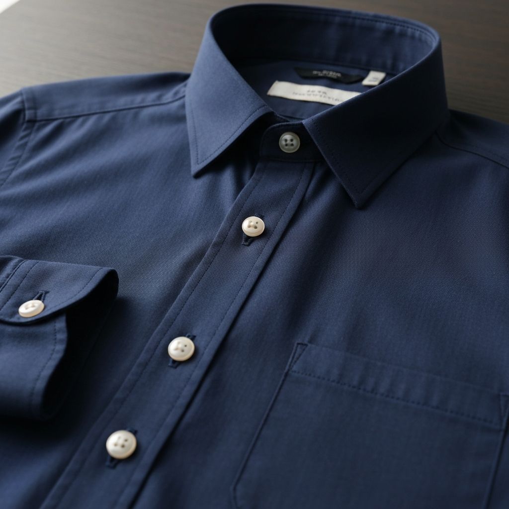 Navy Blue Slim Fit Shirt view 2