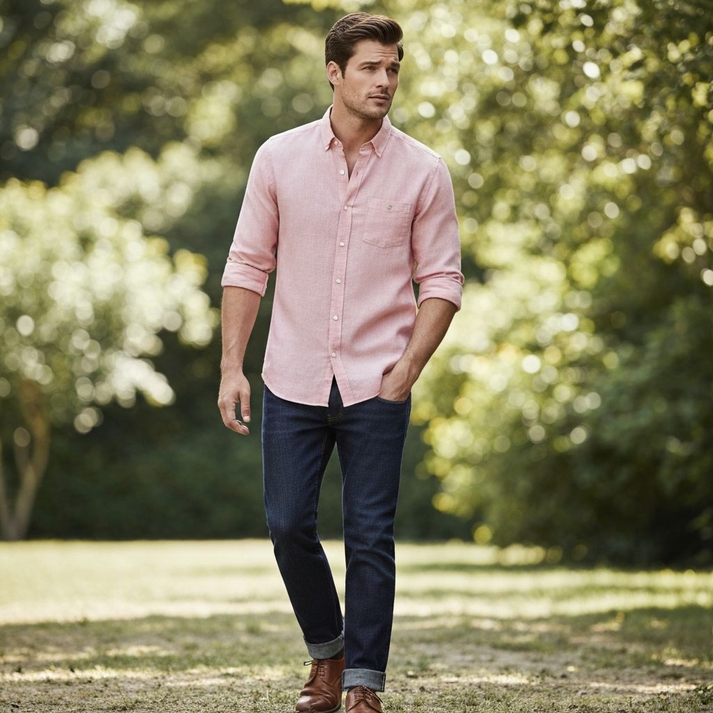 Pastel Pink Linen Shirt